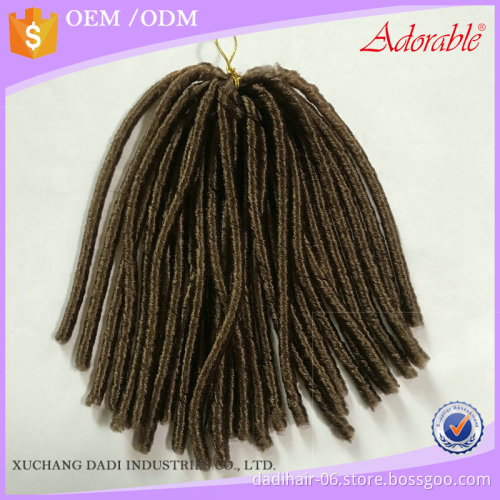 Hot sale NINA softex locs faux crochet braids,fire retardant fiber material locs soft dreads braids for american
